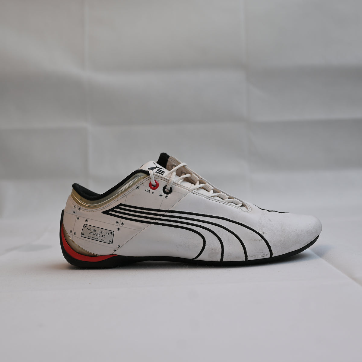 Puma Future Cat M1 Big 102 O Leather Men's Shoes White/Black/Red