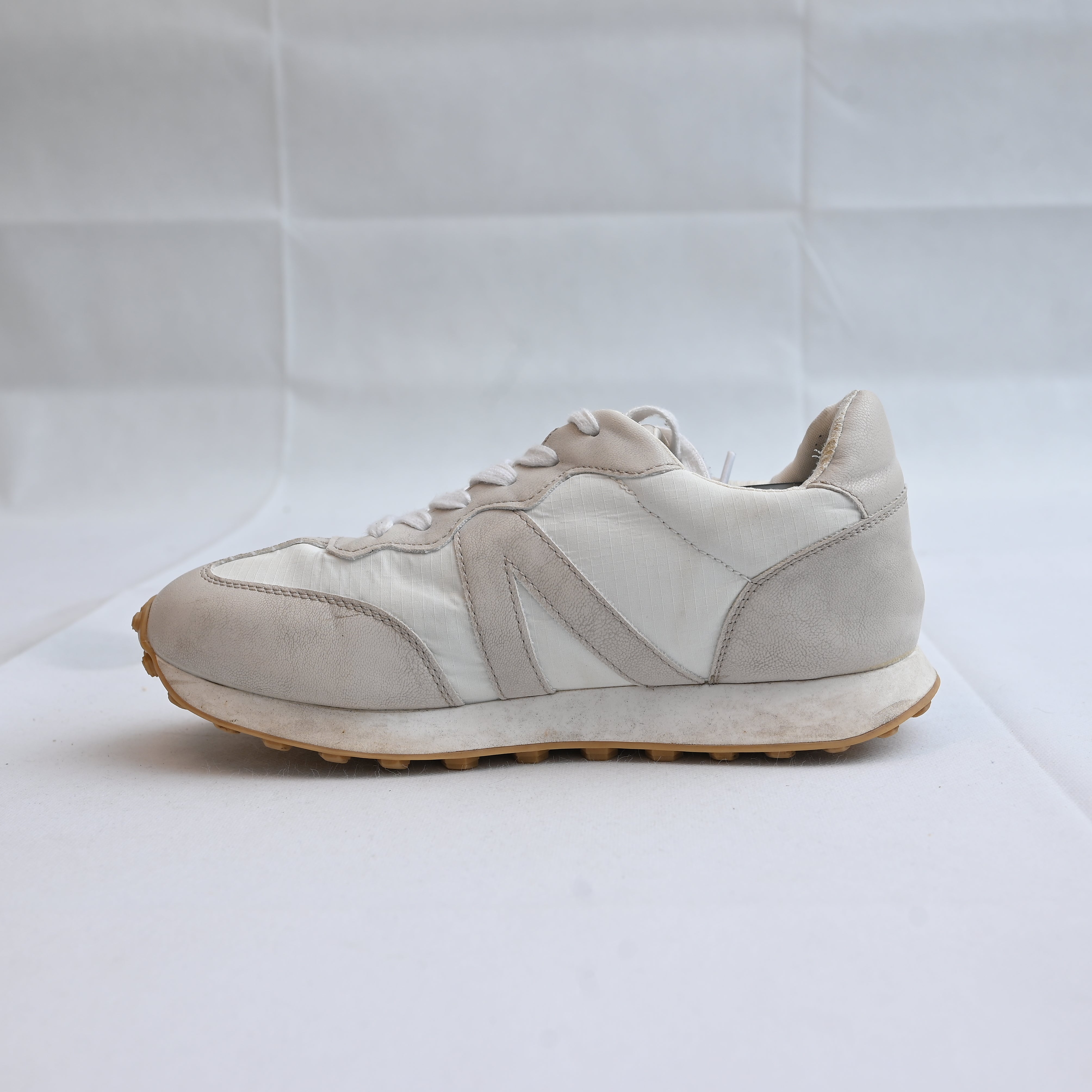 Mia Olia Sneakers Women 8 Medium Platform Ivory Leather Neutral Minimalist Low
